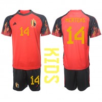 Camisa de time de futebol Bélgica Dries Mertens #14 Replicas 1º Equipamento Infantil Mundo 2022 Manga Curta (+ Calças curtas)